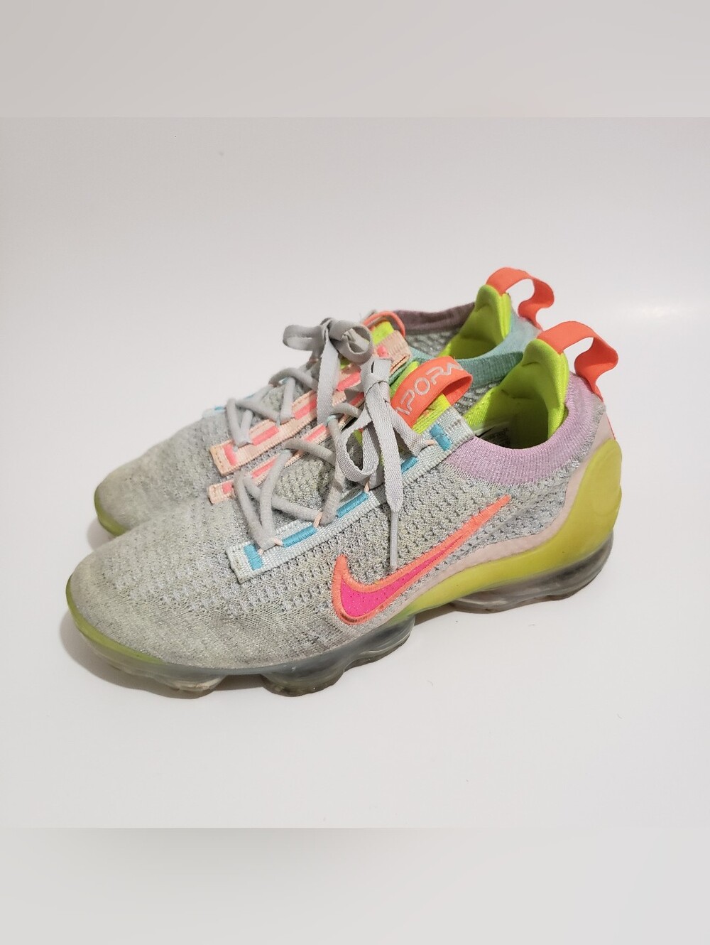 Nike Air VaporMax 2021 FK Women’s Sz 6 DH4088-002 Flyknit Running Shoes Maintain